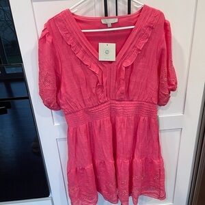 J Gee pink summer dress L petite